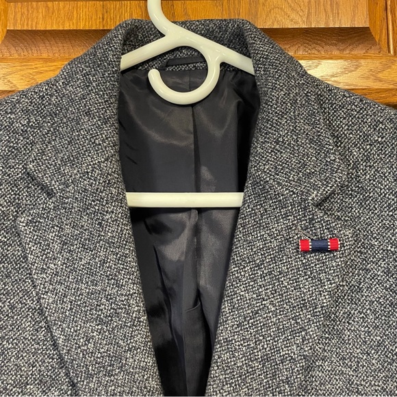 Men’s Wool Blend Herringbone Pea Coat New Never Worn - Picture 4 of 9